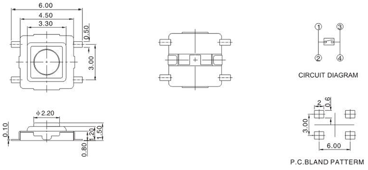 4.5X4.5轻触开关TS-1905尺寸图.png